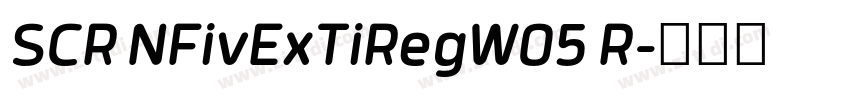 SCR NFivExTiRegW05 R字体转换
